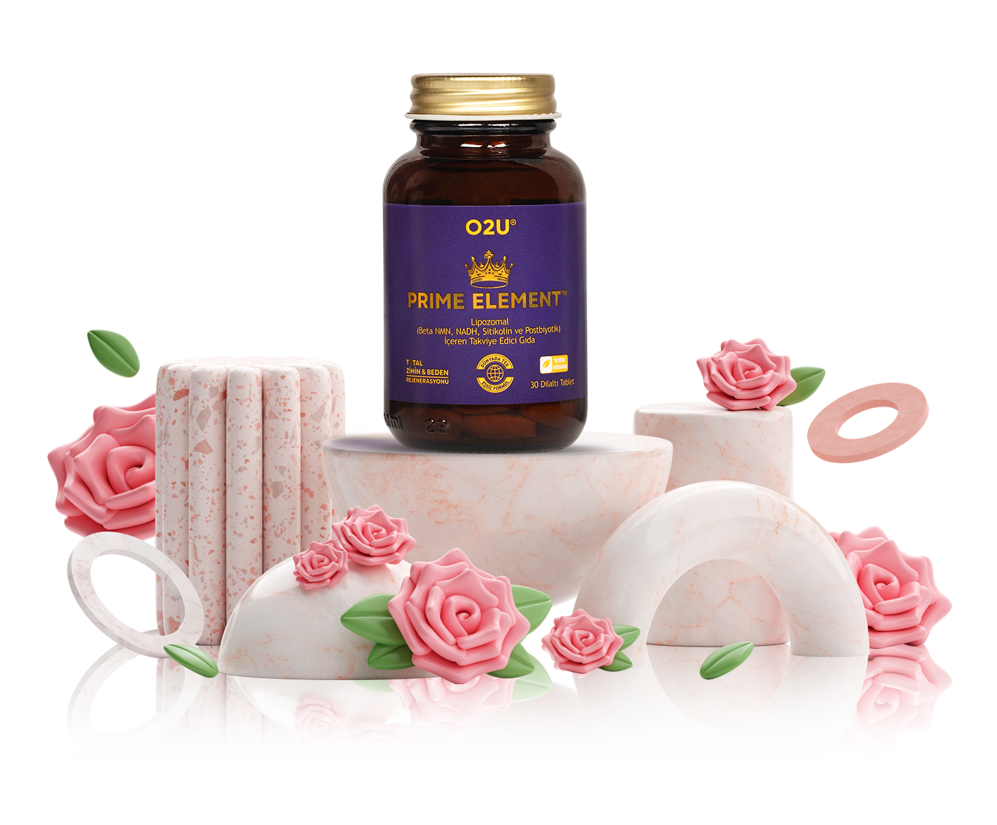 O2U Prime Element 30 Dilaltı Tablet | 820 Mg/Tablet - O2U Prime Element