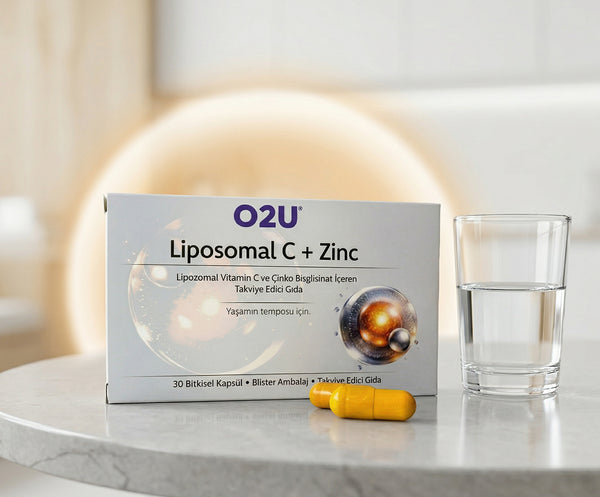 O2U Lipozomal C Vitamini + Çinko Bisglisinat | Bağışıklık ve Antioksidan Desteği - O2U Prime Element